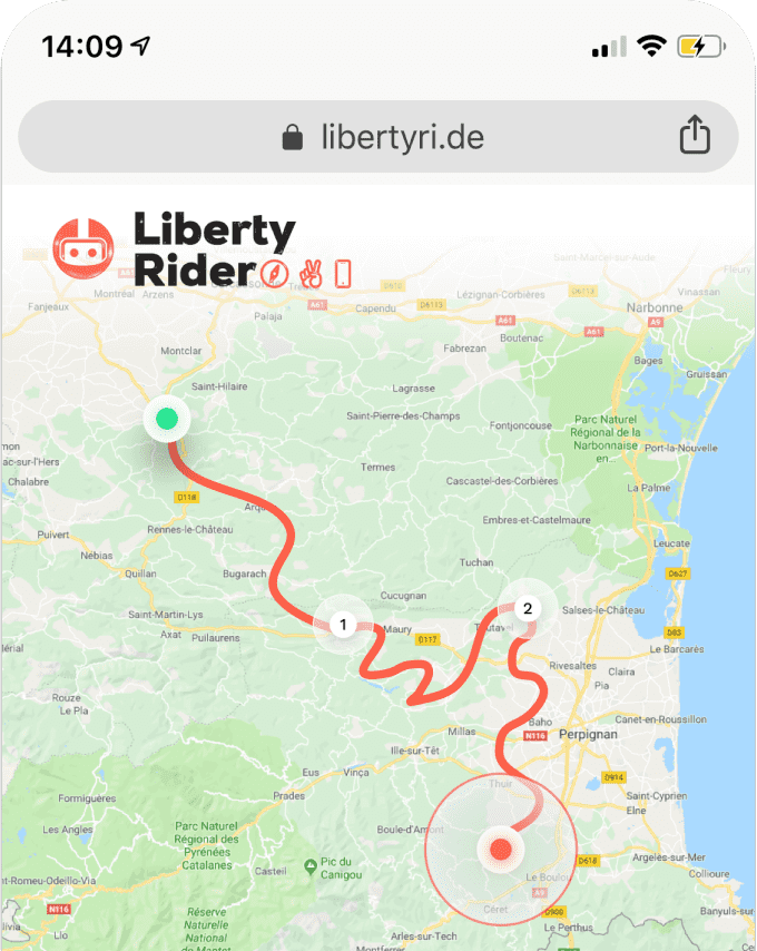liberty rider app gps